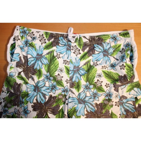 Mens Mossimo Mesh Lined Drawstring Surf Swim Suit Board Shorts Trunks XL Floral - Picture 4 of 8